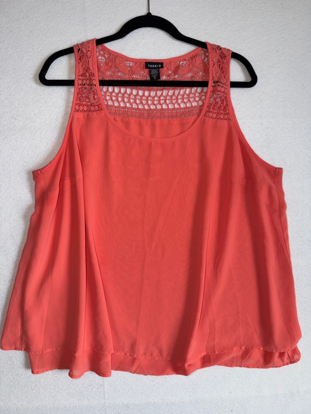 torrid Coral Crochet Swing Tank